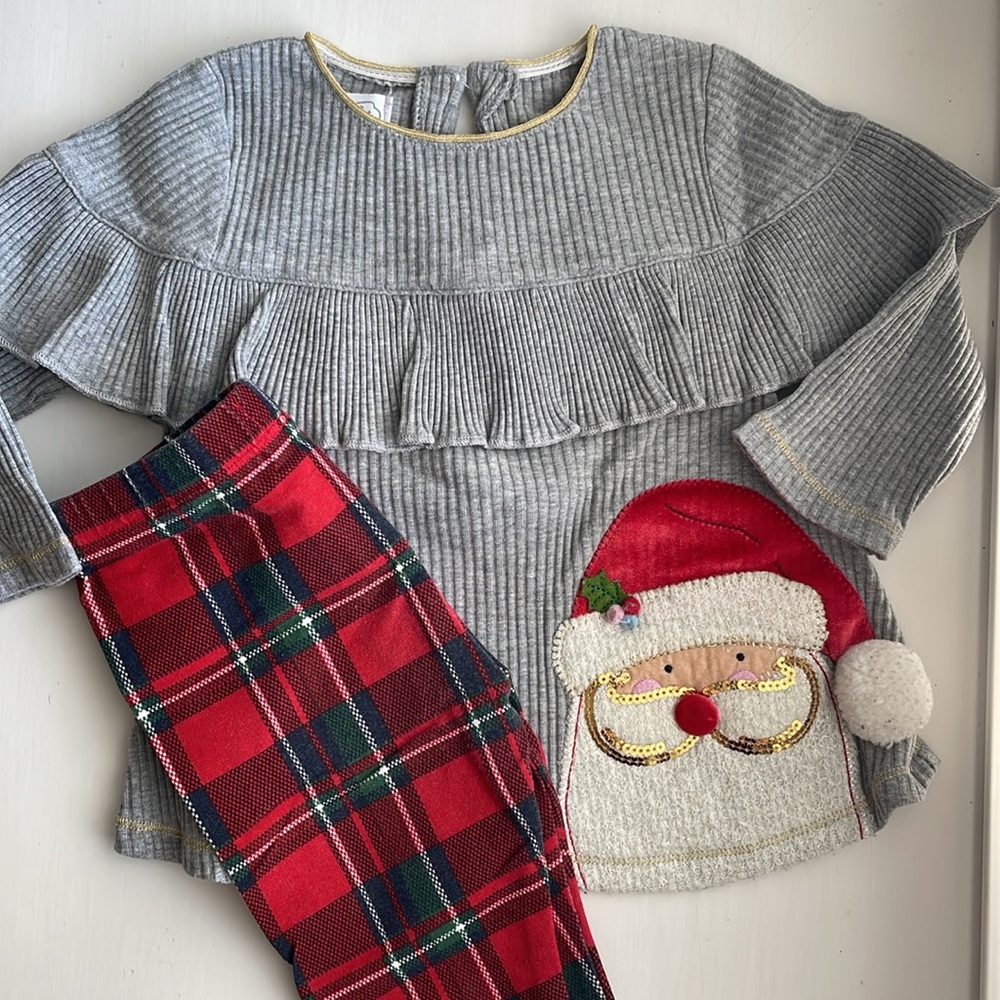 Mud Pie Baby Girls’ Santa 2 Piece Set